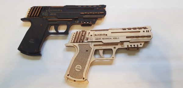 LASER CUT WOODEN Rubber Gun PUZZLE MODEL CNC FILE FREE