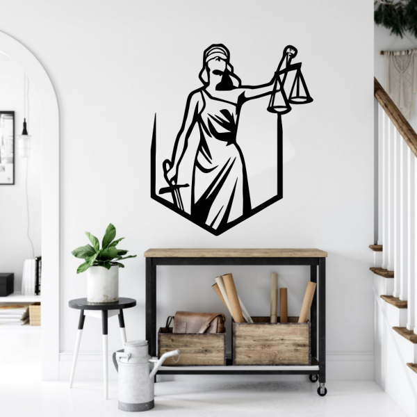 Lady Justice Wall Decor, Home Decor Free Vector