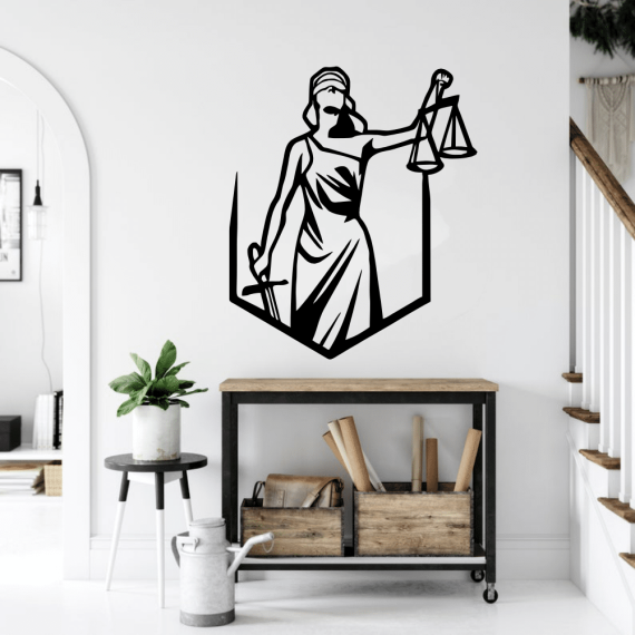 Lady Justice Wall Decor, Home Decor Free Vector