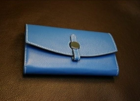 Large blue wallet Leather template pdf free