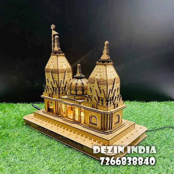 Laser Cut 3D Kashi Vishwanath Temple Replica