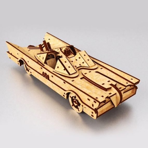 Laser Cut 3d Wooden Car Puzzle Model Drawing
