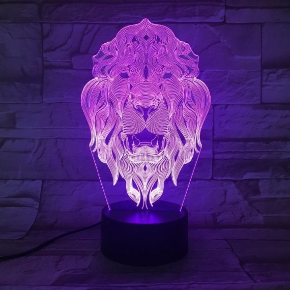Laser Cut Acrylic 3D Lion Animal Night Light CDR File