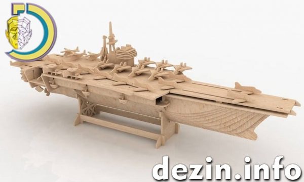 Laser Cut Aircraft Battleship Carrier Free Vector cdr Download
