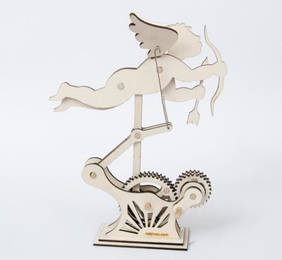 Laser Cut Angel With Bow Free Vector
