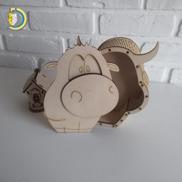 Laser Cut Animal Theme Gift Box Free Vector