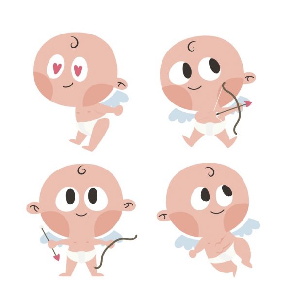 Laser Cut Baby Angel Vector