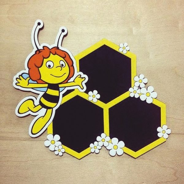Laser Cut Bee Photo Frame Honeycomb Picture Frames Hexagon Frames CDR File