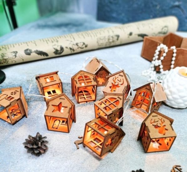 Laser Cut Blank House Template Free Vector