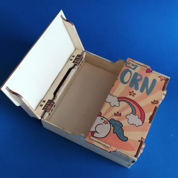 Laser Cut Box With Hinged Lid CDR File