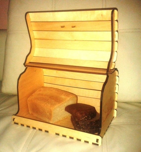 Laser Cut Bread Box Bread Basket With Lid Bread Bin Bread Storage Free CDR Vectors Art