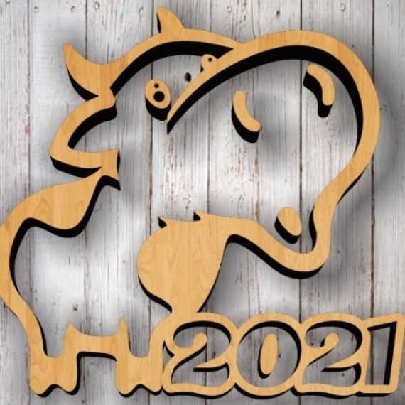 Laser Cut Bull dxf and cdr Vector File free