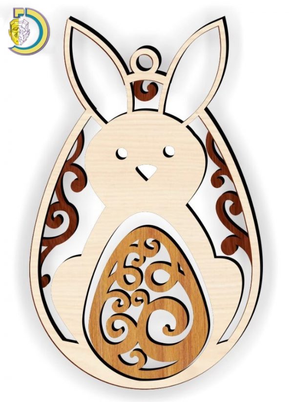 Laser Cut Bunny Easter Free Vector cdr Download