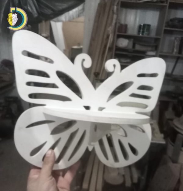 Laser Cut Butterfly Shape Floating Wall Shelf Free Vector