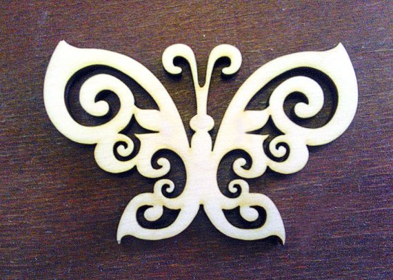 Laser Cut Butterfly Shape Plywood CDR File