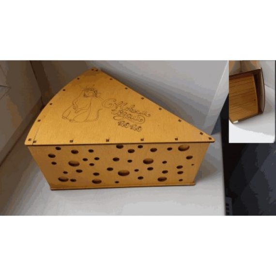 Laser Cut Cheese Box Layout CDR File