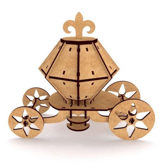 Laser Cut Children's Toy Carriage Drawing