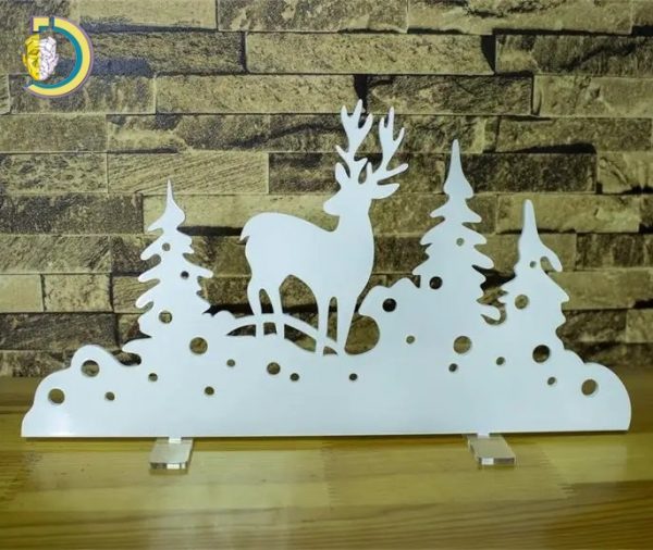 Laser Cut Christmas Decor Tree Deer Christmas Trinkets DXF File