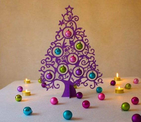 Laser Cut Christmas Decoration Christmas Tree Free Vector