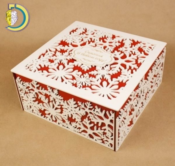 Laser Cut Christmas Gift Box Free Vector cdr Download