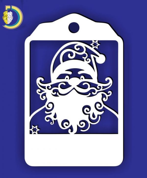 Laser Cut Christmas Gift Tag Free Vector cdr Download