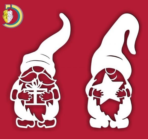 Laser Cut Christmas Gnome Free Vector cdr Download