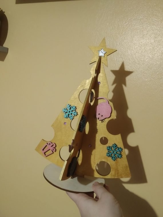Laser Cut Christmas Tree Cheese Template CDR File