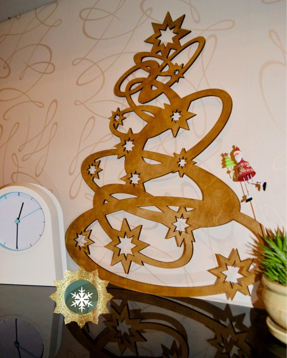 Laser Cut Christmas Tree Decorations Wooden CDR File