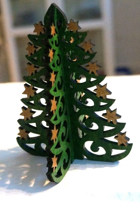 Laser Cut Christmas Tree New Year CDR File