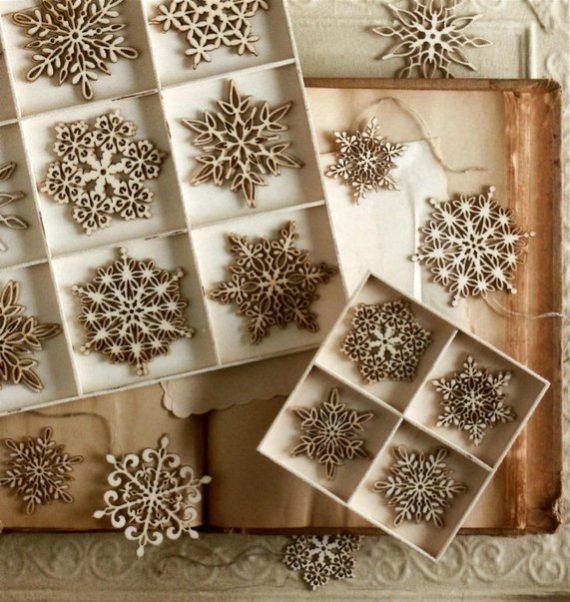 Laser Cut Christmas Tree Snowflakes CDR File