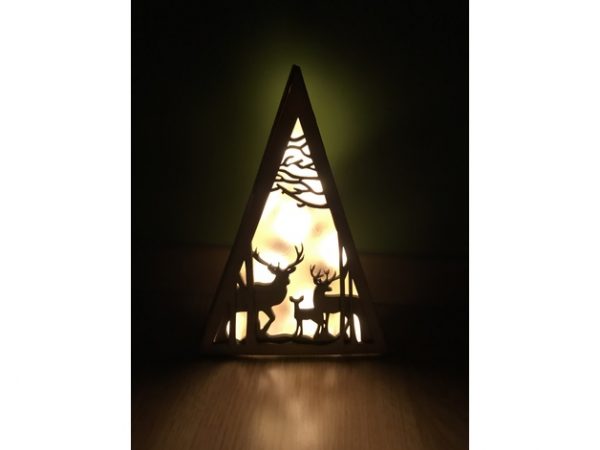 Laser Cut Christmas reindeer Free Vector dxf file
