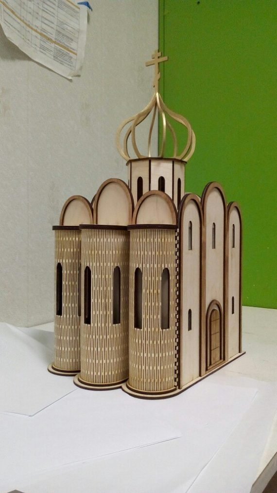 Laser Cut Church Of The Intercession On The Nerl Wooden Model CDR File