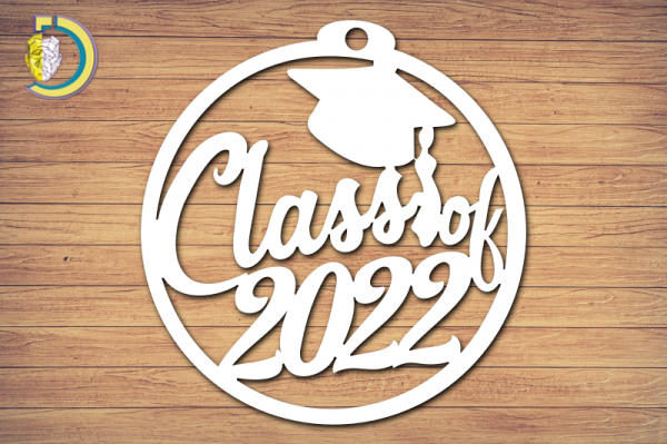 Laser Cut Class of 2022 Graduation Ornament Free Vector