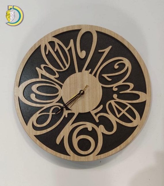 Laser Cut Cool And Unique Wall Clock CDR Free Vector