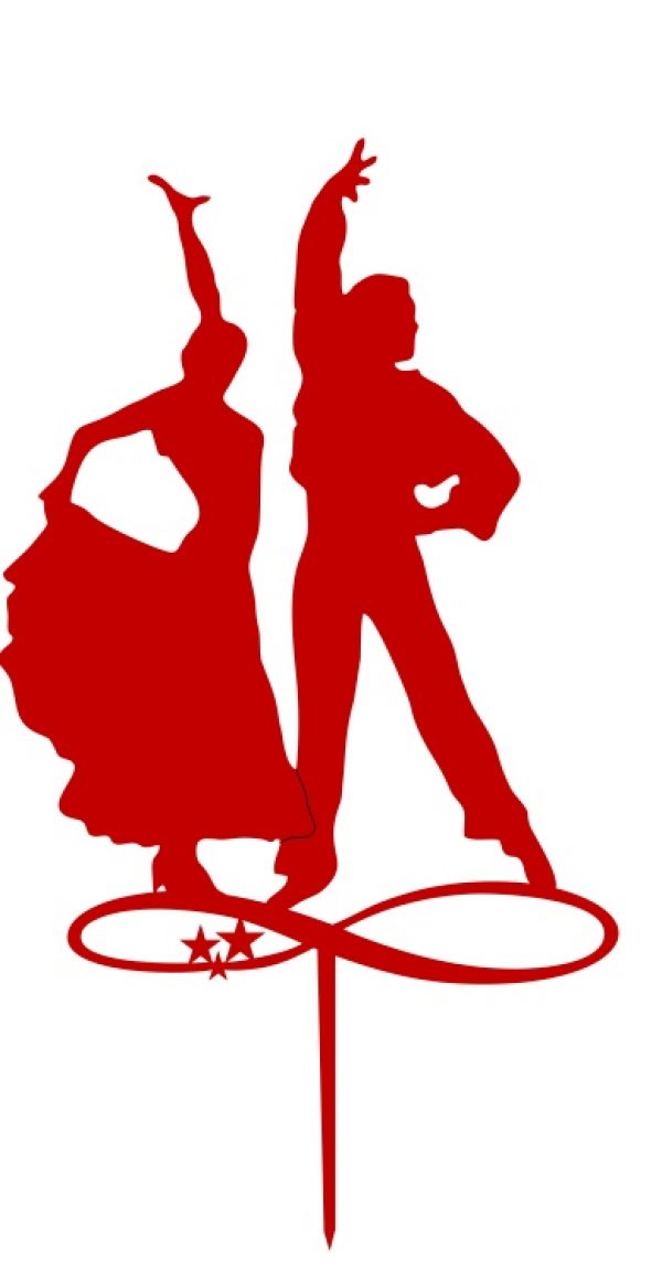 Laser Cut Couple Cake Toppers vector file free