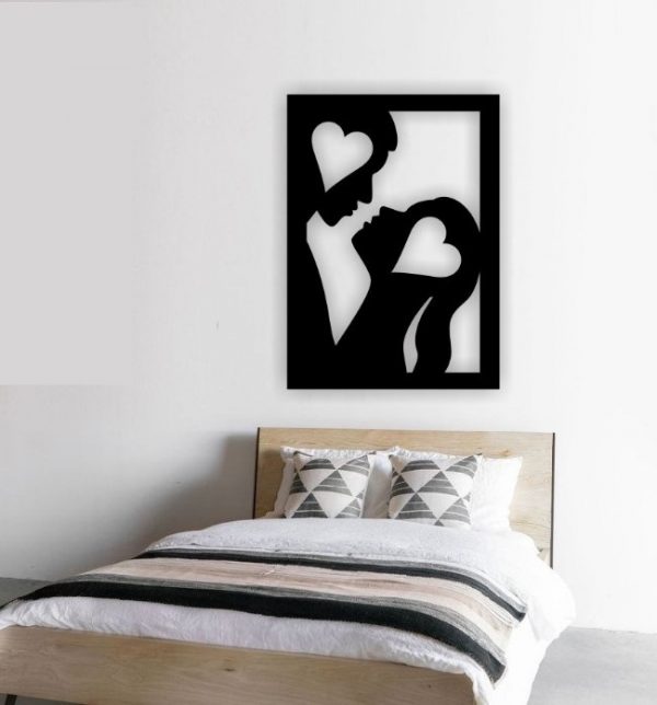 Laser Cut Couple Love Wall Decor Free Vector cdr Download