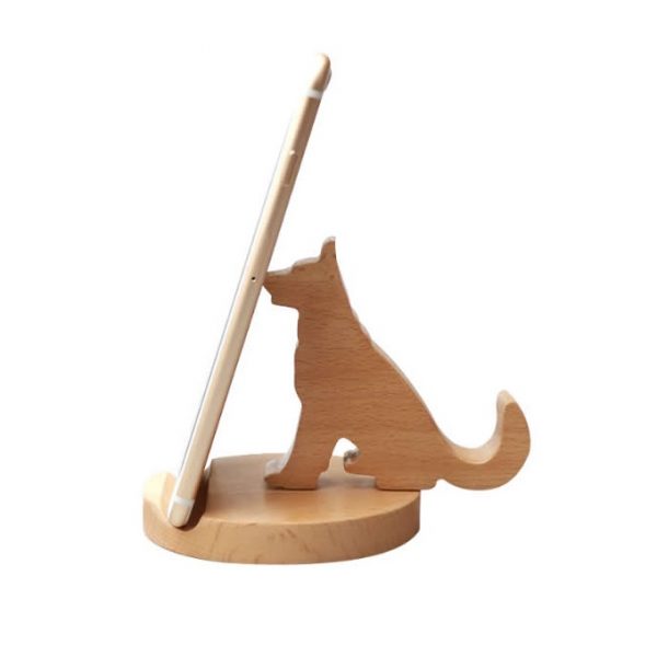 Laser Cut Cute Dog Phone Holder Animal Desk Phone Stand CDR File