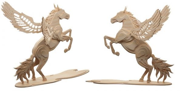 Laser Cut DXF Drawings for horse Free Vector