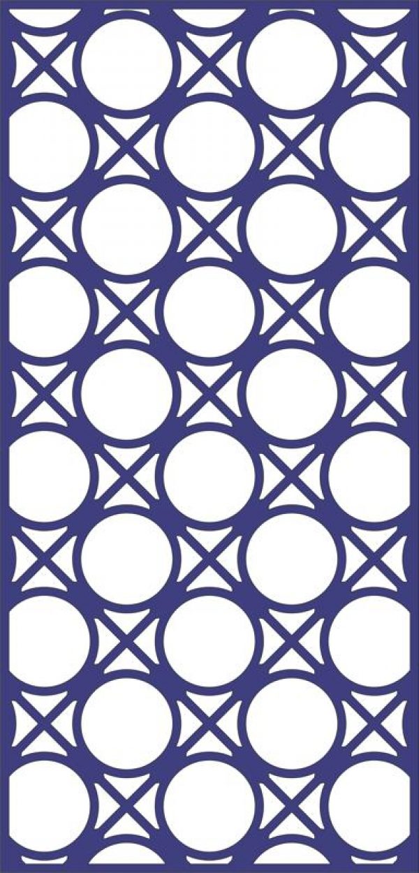 Laser Cut Decorative Circle Design Pattern DXF File