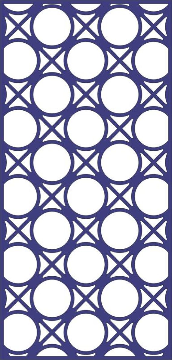 Laser Cut Decorative Circle Design Pattern DXF File
