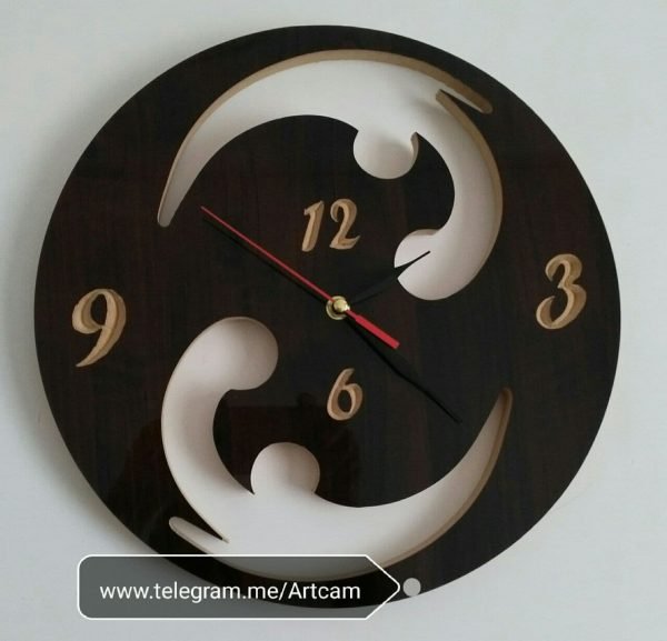Laser Cut Decorative Clock Layout ART File