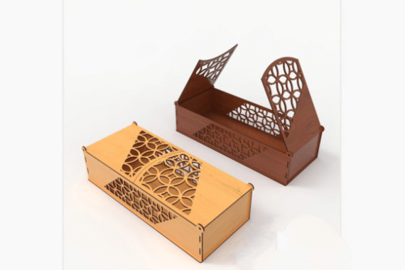 Laser Cut Decorative Gift Box Design Free Vector File