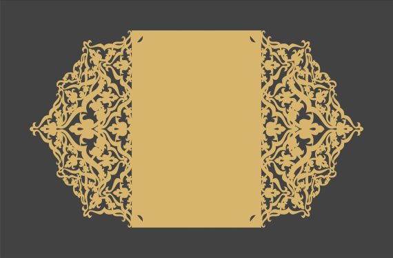 Laser Cut Decorative Holiday Card Template CDR File