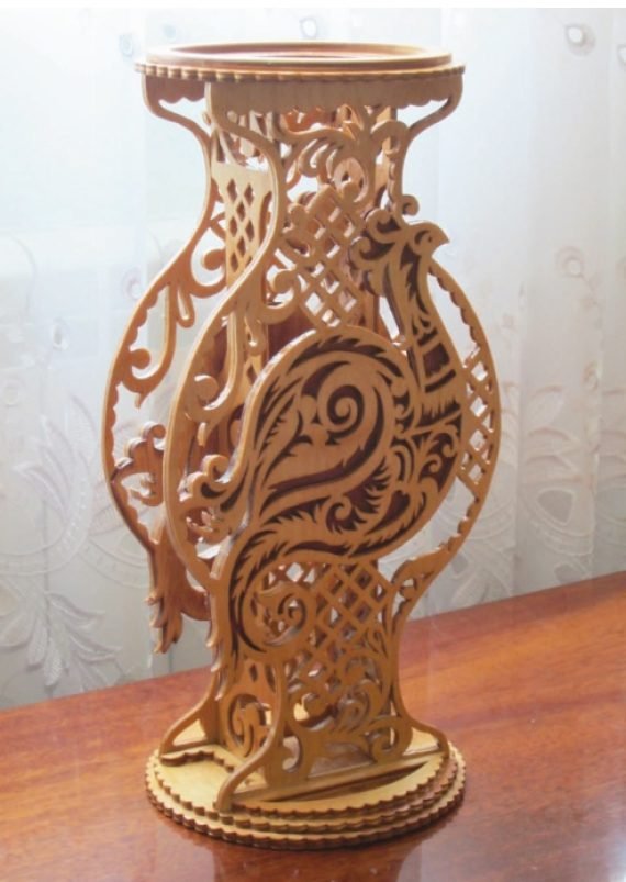 Laser Cut Decorative Vase Template CDR File