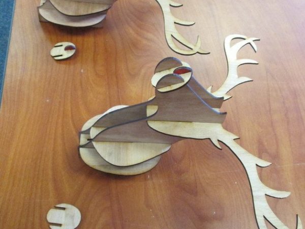 Laser Cut Deer Head CDR File