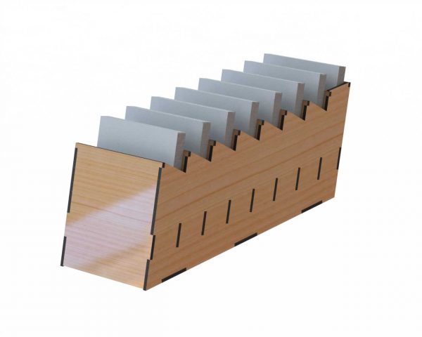 Laser Cut Desk Organizer For Notes Free DXF File