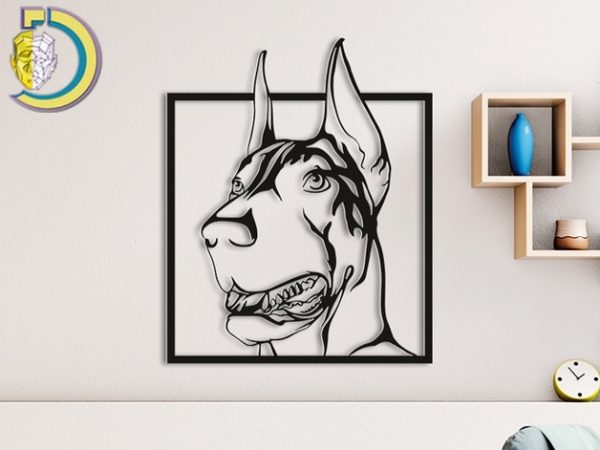 Laser Cut Doberman Free Vector dxf Download