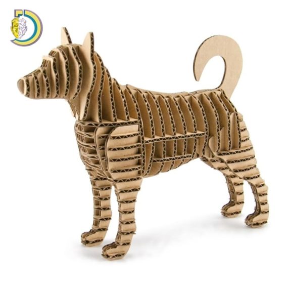 Laser Cut Dog 3d Puzzle Free CDR Vector