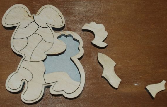 Laser Cut Dog Shaped Jigsaw Puzzle CDR File