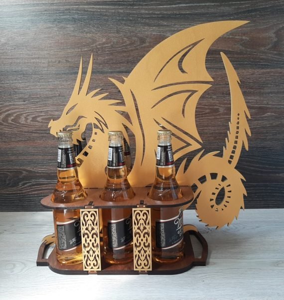 Laser Cut Dragon Beer Tray CDR File
